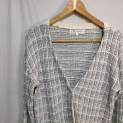 ROPÉ PICNIC ツイード風ニットカーディガン ロペピクニック Vネック