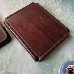 唐木 花台　紫檀系 天然木 透かし彫り 飾台 盆栽 華道