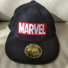 ★MARVEL ロゴ刺繍 キャップ 黒 55～57cm★