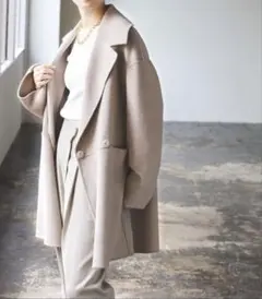 専用⭐︎ NOBLE Super160sリバーミドルコート【2023AW】　36 NOBLE Super160sリバーミドルコート