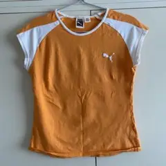 PUMA 半袖Tシャツ M オレンジ/ホワイト
