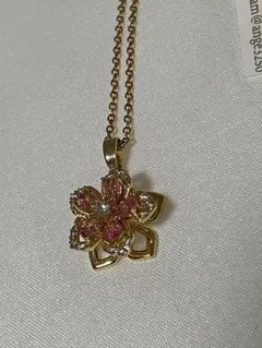 新品 Ange フラワーモチーフ ネックレス