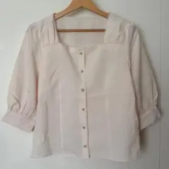 INGNI 飾りボタン付 スクエアネックトップス ブラウス