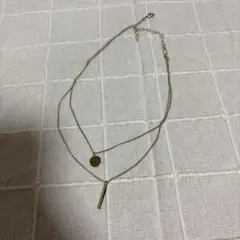 ゴールド 二重チェーンネックレス