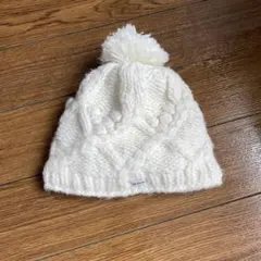BURTON ケーブル編みニット帽 ホワイト