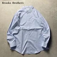 BrooksBrothersレギュラーカラーシャツ長袖ブルースーピマコットン古着