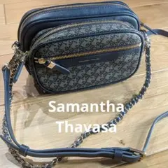 【未使用】Samantha Thavasa ショルダー ネイビー/ジャガード総柄
