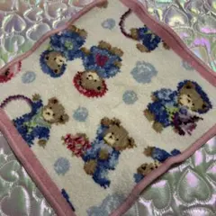 FEILER フェイラー タオルハンカチ くま柄　ピンク