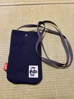 チャムス ミニマルショルダーバッグスウェット ネイビー