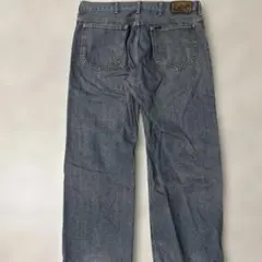 Lee ワイドレッグデニムパンツ ブルー　ワイングラス型　ヴィンテージ　34