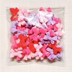 デコパーツ まとめ売り ピンク系 リボン ホイップデコ 推し色
