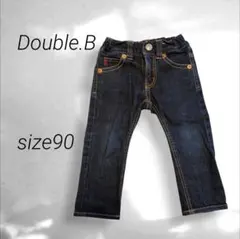 DOUBLE.B デニム パンツ 90 美品 ダブルビー Gパン ミキハウス