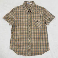 Burberry バーバリーブルーレーベル ノバチェック 半袖シャツ 38 美品