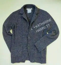 KATHARINE H.ロンドンのニットカーディガン メンズM (ウール・麻)