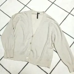 HK WORKS LONDON 　Vネック ラメカーディガン　L