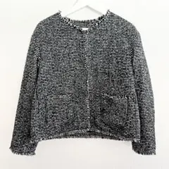UNIQLO ツイードジャケット ノーカラージャケット