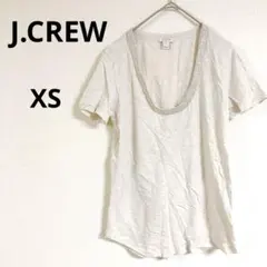 即購入OK✨ J.CREW【XS 】Vネック ラメ装飾 Tシャツのサムネイル