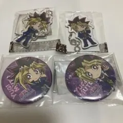 遊戯王 アニメプラザ コラボカフェ 缶バッジ アクキー 武藤遊戯 4種