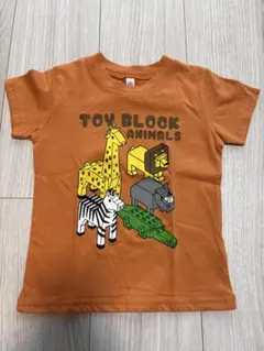 【新品タグ付き】子供用Tシャツ　95 オレンジ　動物のサムネイル