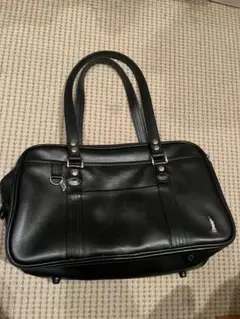 EASTBOY スクールバッグ ブラック 女神 刺繍 シルバー レザー