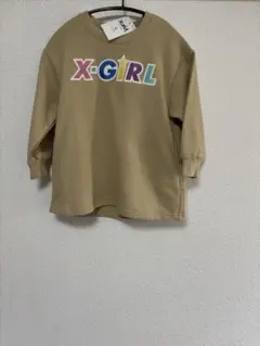 【⭐︎夏割価格⭐︎】X-girl stagesトレーナー　ベージュのサムネイル