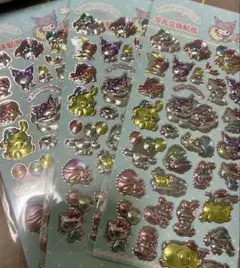 キラキラシール　3枚セット　クロミ　キティ　シナモロール　ポムポムプリン他