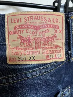 【日本製】Levi’s 501XX 1955モデルLVCワンウォッシュ濃紺W31のサムネイル