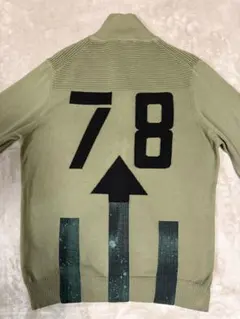 DIESEL オリーブグリーン ジップアップニット