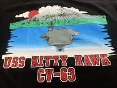 USS KITTY HAWK CV-63★ミリタリー★Tシャツ★ブラック Lのサムネイル