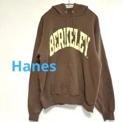 ★【90s-00s】Hanes バークレー カレッジロゴ パーカー ブラウン M