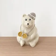 しろくま貯金箱 着せ替え 春 ちょうちょ