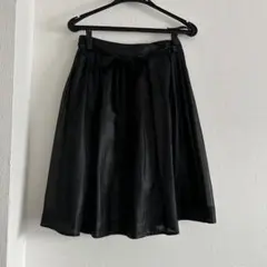 黒 フレアスカート リボン付き