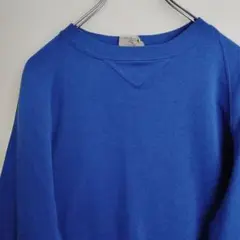 Court Club スウェット トレーナー ブルー 裏起毛 ラグラン メンズＭ