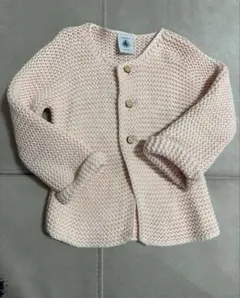 土日限定価格　PETIT BATEAU ピンク カーディガン 12m