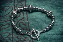 インディアンジュエリー シルバービーズ ブレスレット ハンドメイド ナバホ族