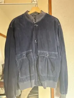 【極上品】70s-80s ヴィンテージ スウェードジャケット 濃紺