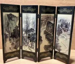 アジアン雑貨　中国伝統工芸品　屏風　　Ｇのサムネイル
