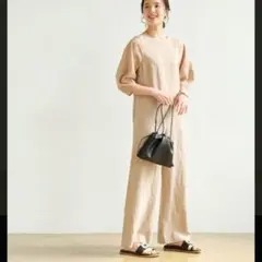 green label relaxing ドライレーヨンリネンオールインワン