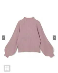 ボリュームスリーブボトルネックニットトップス [k8217v]