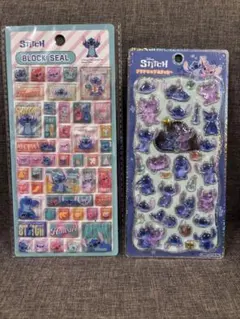 スティッチ ブロックシール プチドロップステッカー