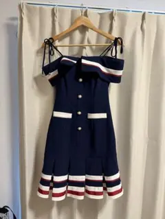 an オフショルダードレス M ネイビー