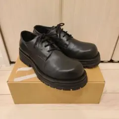 ZARA ブラック レザー厚底レースアップシューズ ブーツ