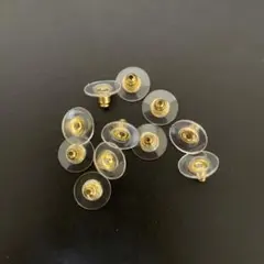 下向き 防止 キャッチのみ ピアス ゴールド バッグ ピン ディスク 金 レディ