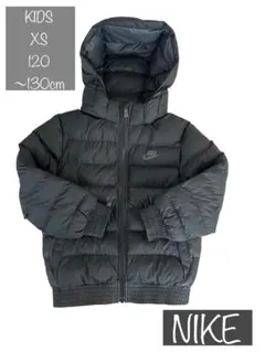 美品 KIDS NIKE ナイロンダウンジャケット 黒 XS 120-130cm