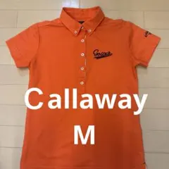 callawayキャロウェイゴルフオレンジ ポロシャツ Mサイズレディース美品