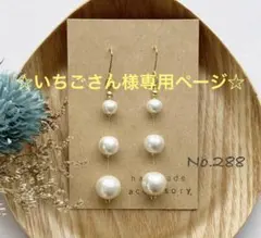 ☆いちごさん様専用ページ☆No.288 樹脂フックピアス