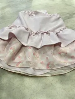 マイメロディ　サンリオ　ピンク フリル スカート キャラクター柄　110