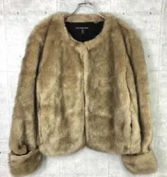 インディースリーズ コージー trf 古着 ノーカラー フェイクファージャケット
