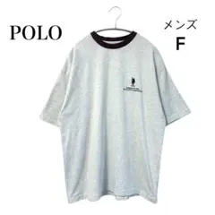 U.S. POLO ASSN. ロゴ 刺繍 半袖Tシャツ メンズ F グレー