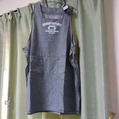 大きいサイズストライプ柄エプロン 3L.4L